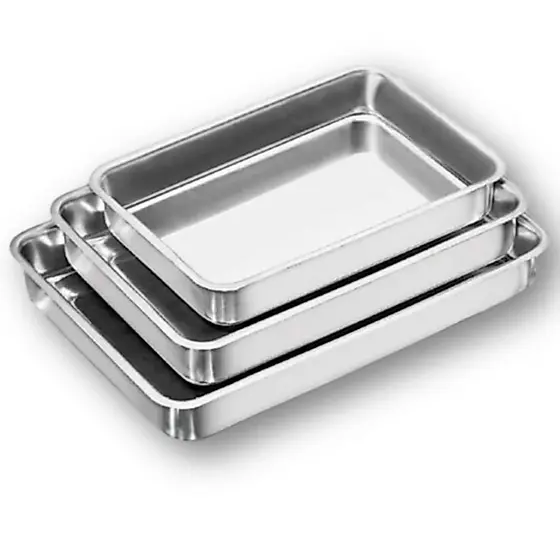 Jogo De Assadeira Forma de Bolo Retangular Com 3 Peças - Padrão Tabuleiro Forma Para Biscoito, Forma de Rocombole