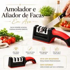 Amolador, afiador para facas em aço.