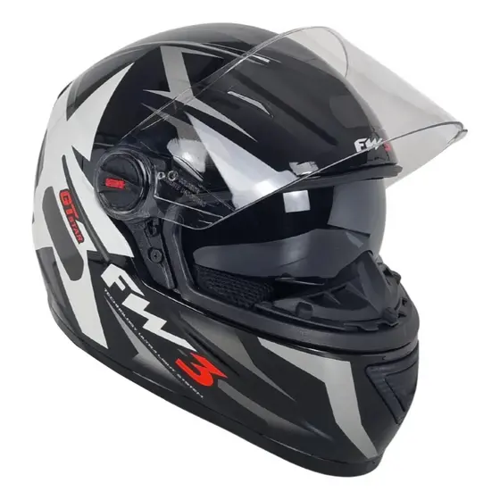 Capacete FW3 GTX Star com óculos interno fumê Estrela Brilhante