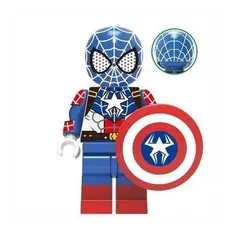 Homem Aranha Capitão América Personagem Blocos Boneco Marvel