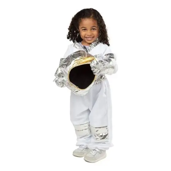 Fantasia Astronauta Prateado Infantil