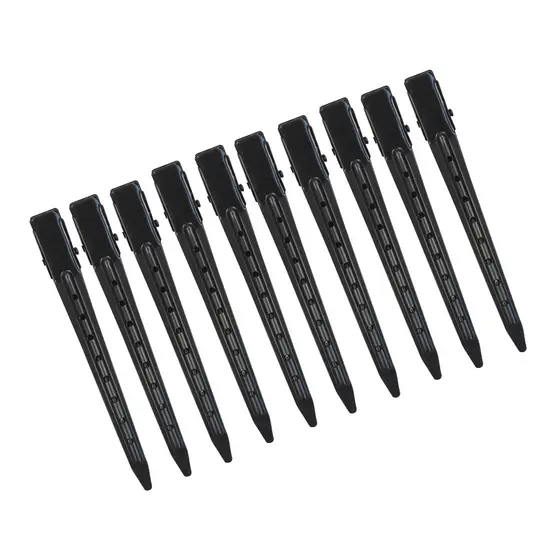 12 Clips Presilha Prendedor Bico Pato Metal Crocodilo Grampo Cabelo Penteado Masculino e Feminino
