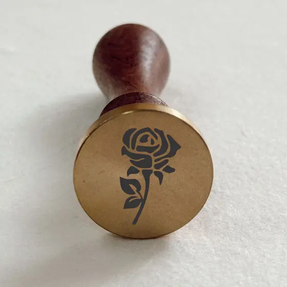 Sinete Rosa Para Lacre De Cera Ou Chocolate