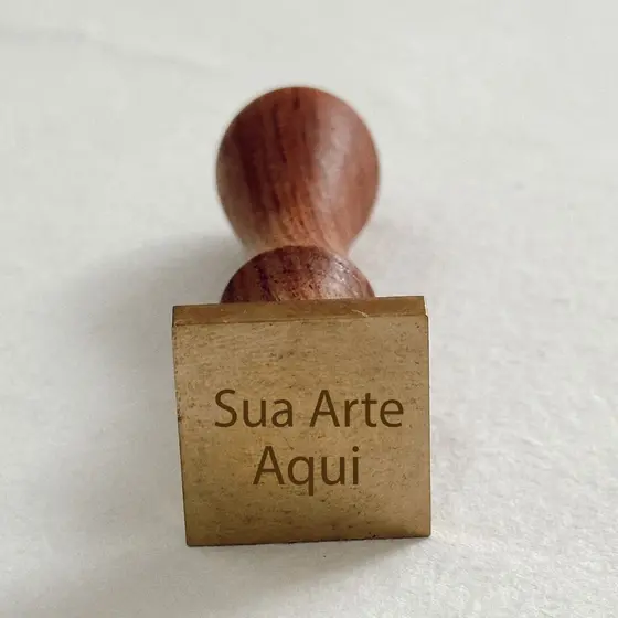 Sinete Personalizado Quadrado para lacres de cera e chocolate