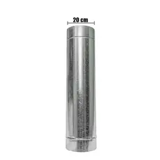 Tubo/duto aço galvanizado p/ chaminé 20cm (200mm) x 0,60m