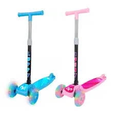 Patinete Infantil 3 Rodas Led Dobrável Ajuste de Altura Seguro Diversao  Luppy Maxi Toys