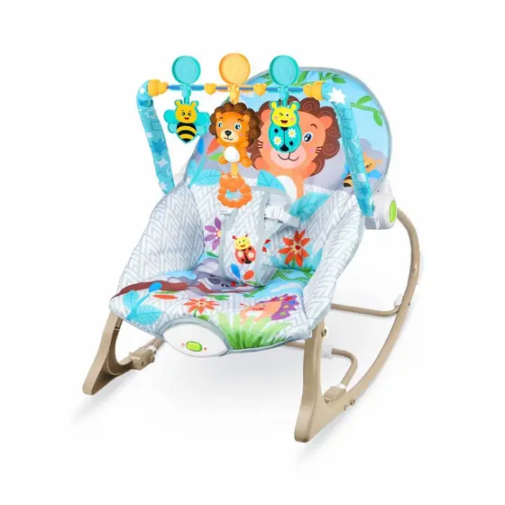 Cadeira Descanso Balanco Bebe Conforto Vibracao Musical Funtime Leao  Maxi Baby