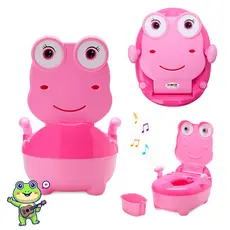 Troninho Infantil Musical Penico Sapinho Rosa Bebe Desfralde Divertido Replay Kids