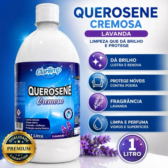 Querosene Cremoso Perfumado 1L – Limpeza e Brilho para Móveis