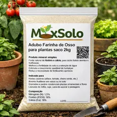 Adubo Farinha de Osso para plantas saco 2kg