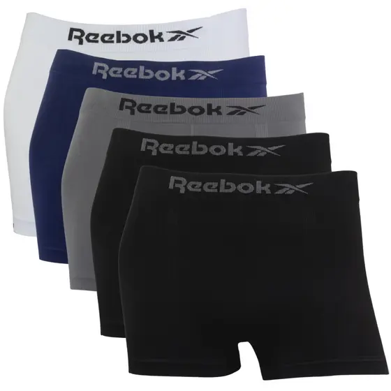 Kit 5 Cueca Boxer Reebok Masculina Sem Costura Original Lisa