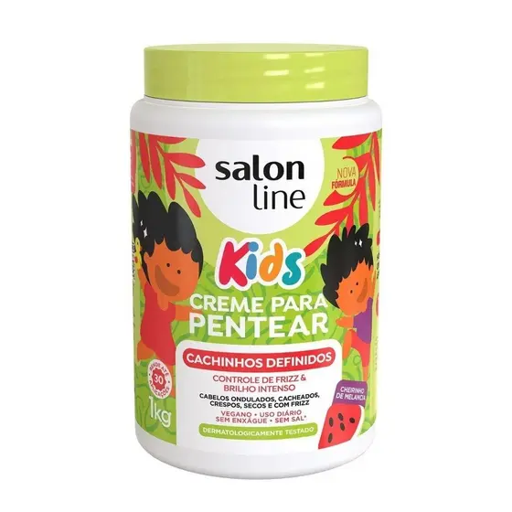 Creme Para Pentear Salon Line Cachinhos Definidos Kids 1kg
