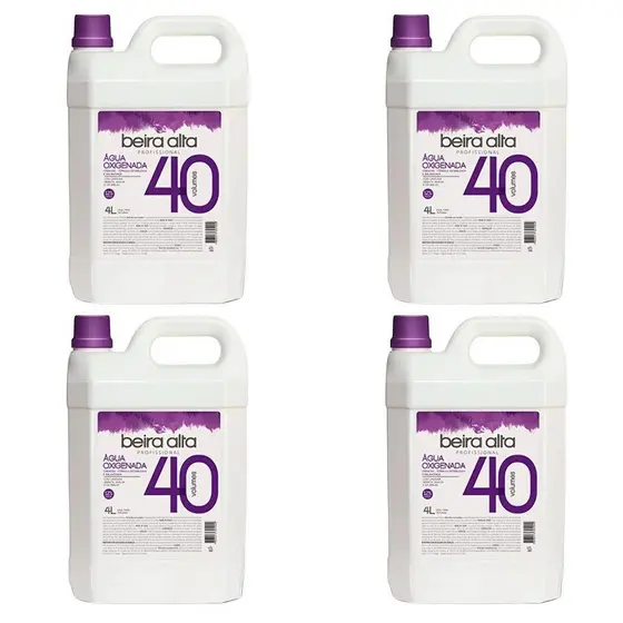 Kit Água Oxigenada Beira Alta 40 Volumes 4l C/4