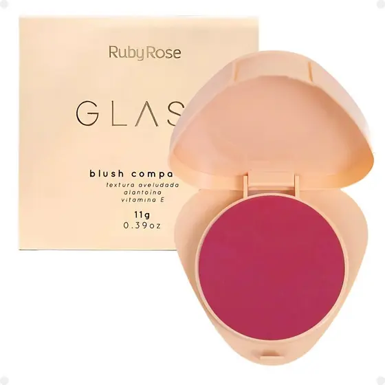 Blush Compacto Ruby Rose Glass Gb80 Hb-6120-8