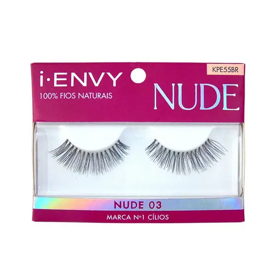 CÍLIOS POSTIÇOS KISS I ENVY NUDE 03 KPE55BR
