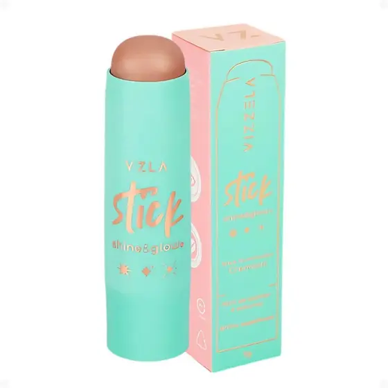 Iluminador em Stick Cremoso Vizzela Shine e Glow Cor 02 VZ112