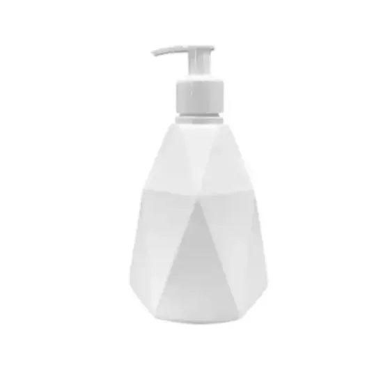 SABONETEIRA DIAMANTE BRANCA PLASTICO DECORATIVA BANHEIRO 500ML