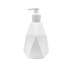 SABONETEIRA DIAMANTE BRANCA PLASTICO DECORATIVA BANHEIRO 500ML