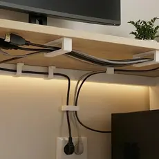 Suporte Organizador de Fios e Cabos - Autoadesivo Extra Forte - Kit Home Office, Escritório, Sala, Quarto Gamer