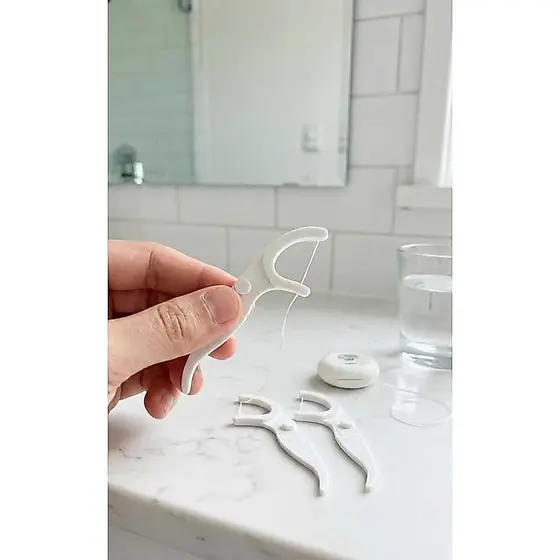 Bastões De Higiene Bucal Reutilizável Para Fio Dental - Aplicador Higiênico Alcance Fácil
