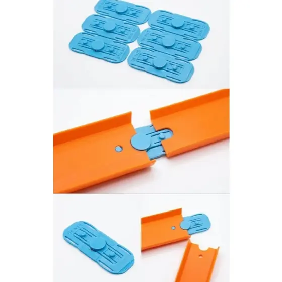 Conector de Pistas em 3D Compatível com pista laranja HW - Kit Extensor de Pistas