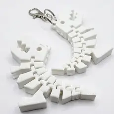 Chaveiro Dinossauro Articulado 3D para Pintar Anti-Stress