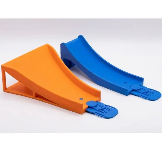 Kit 2 Rampas Para Pistas De Carrinhos - Rampa de Salto e Aterrissagem - Compatível com Pista Laranja