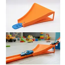 Rampa de Salto e Transição Larga Compatível com Pista Laranja - Conector Exclusivo!
