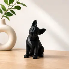Miniatura Buldogue Francês Bulldog Escultura Cachorro Geométrico Decoração Casa Elegante