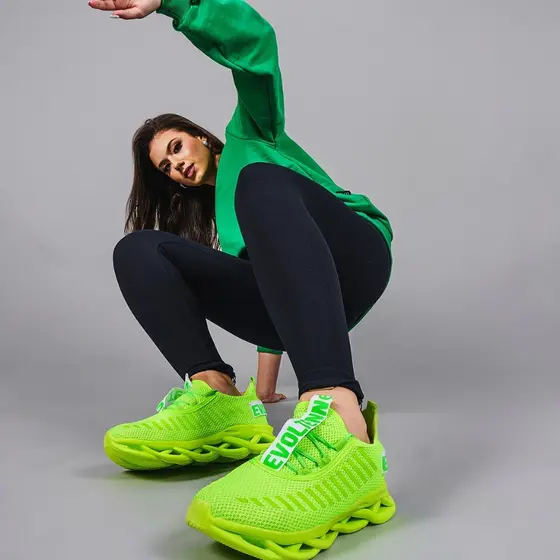 Tênis Masculino Feminino Verde Academia Treino Caminhada Bike Leve Confortável Tendência Exclusiva