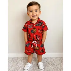 Conjunto Mauricinho infantil CARROS RELÂMPAGO MC-QUEEN Menino.