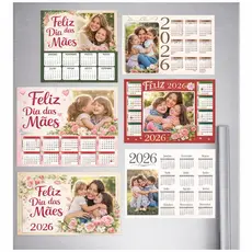 Imã Calendário 2027 Natal/ Ano Novo  personalizado com FOTO tamanho 15x21