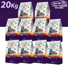 Areia Higiênica Para Gato de Mandioca 10kg e 20Kg Pet Tobby Biodegradável Areia de Gato Sustentável