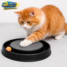 Arranhador para Gatos Redondo com Bolinha Interativo Relax Antiestresse Brinquedos para Gatos
