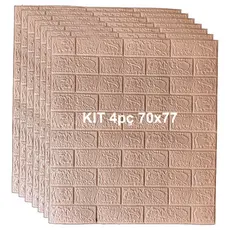 Kit 4pç Painel Adesivo 3d Alto Relevo E 70x77cm de Espuma