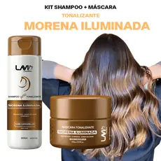 Kit Morena Iluminada Máscara Tonalizante 250g + Shampoo 200ml Lavid Cosméticos
