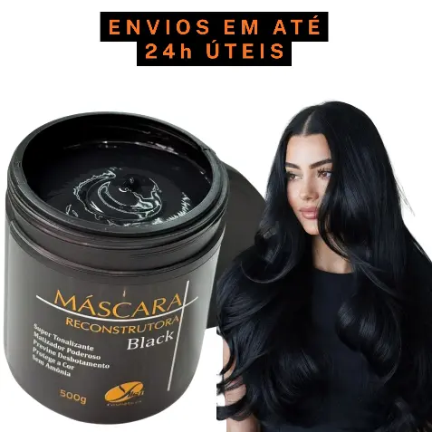 Tonalizante Matizador Black Preto fios brilhosos sem corte-químico Brilho Máscara matizador Preta