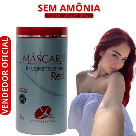 Máscara Matizadora vermelho cereja Combate corte-químico Matizador Tonalizante Red Marsala Capilar