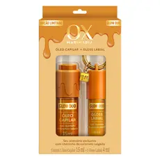 Kit Ox Glow Duo Caramelo Salgado Mari Maria - Óleo Capilar 15ml + Gloss Labial 4ml