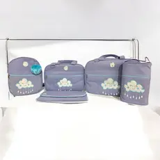KIT BOLSA BEBE SAIDA DE  MATERNIDADE  IMPERMEAVEL COURO SINTETICO 5 ITENS