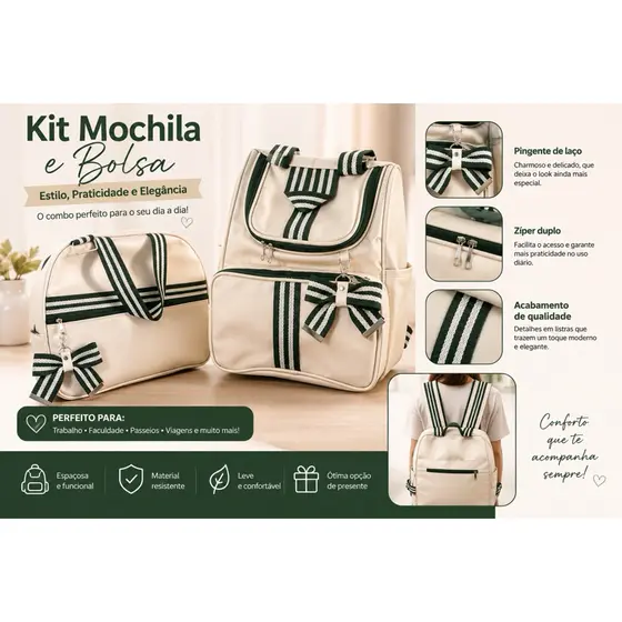 KIT BOLSA MATERNIDADE MULTFUNCIONAL