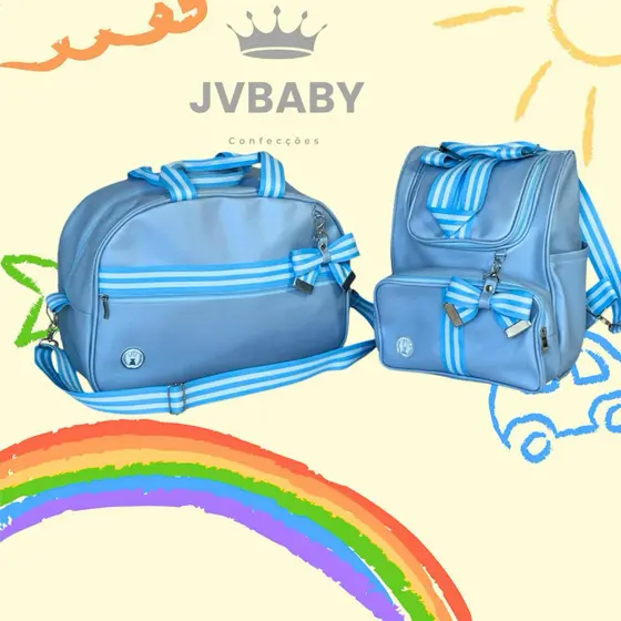 KIT MATERNIDADE BEBE IMPERMEAVEL COM BOLSOS TERMICO E ALÇA AJUSTAVEL