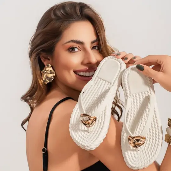 Chinelo Feminino Marrocos Verão Praia Macio Confortavel Lançamento