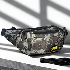 Pochete Treino 4 Bolsos Masculina Feminina Esportiva Casual Transversal de Ombro Motoboy