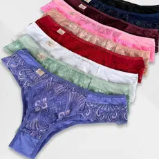 Kit Calcinha Renda Premium Adulto Forro em Algodão Tanga Microfibra Conforto Sensualidade Dia a Dia