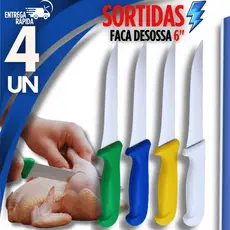 Conjunto Facas Profissional Para Desossar 6" Açougueiro Faca Aço Inox Utensílios Cozinha Utilidade