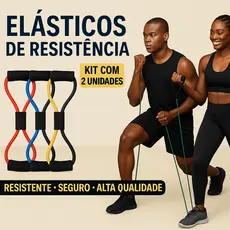 Elástico Tensão de Resistência Para Treinar em Casa | Fortaleça Corpo Todo com Conforto