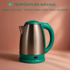 Bule Chaleira Desligamento Automatico Jarra Elétrica Bule Inox 1,8 Litros 1100W