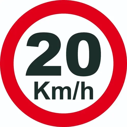 Placa De Sinalização | Limite De Velocidade 20km | 30x30