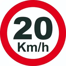 Placa De Sinalização | Limite De Velocidade 20km | 30x30
